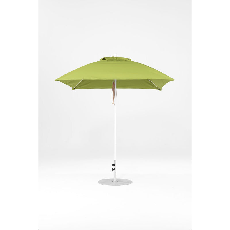 7.5 Ft Square Frankford Patio Umbrella- Pulley Lift- Matte White Frame