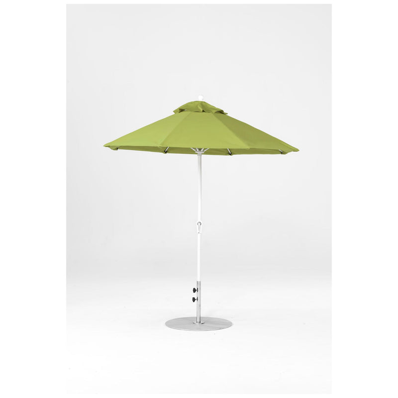 7.5 Ft Octagonal Frankford Patio Umbrella- Crank Lift- Matte White Frame