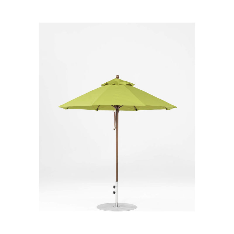 7.5 Ft Octagonal Frankford Patio Umbrella- Pulley Lift- Matte Bronze Frame