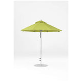 7.5 Ft Octagonal Frankford Patio Umbrella- Pulley Lift- Polished Silver Anodized Frame