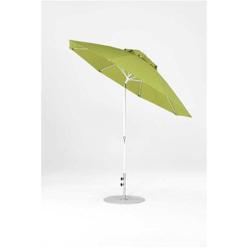 9 Ft Octagonal Frankford Patio Umbrella- Crank Auto-Tilt- Matte White Frame
