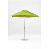 9 Ft Octagonal Frankford Patio Umbrella- Crank Lift- Polished Silver Anodized Frame