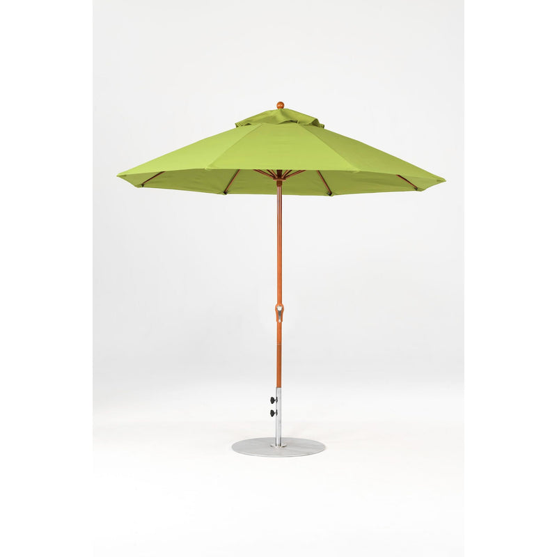 9 Ft Octagonal Frankford Patio Umbrella- Crank Lift- Wood Grain Frame