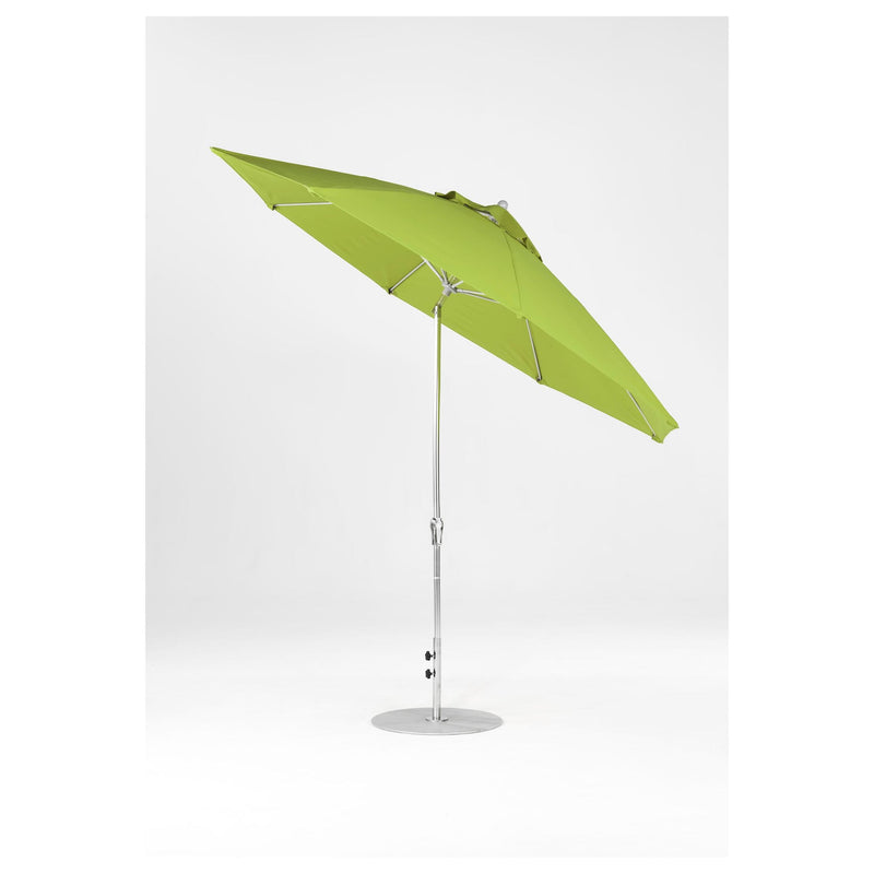 11 Ft Octagonal Frankford Patio Umbrella- Crank Auto-Tilt- Matte Silver Frame