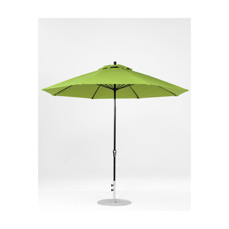 11 Ft Octagonal Frankford Patio Umbrella- Crank Lift- Matte Black Frame
