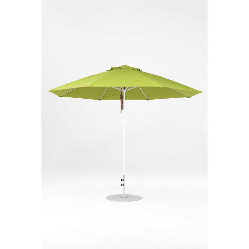 11 Ft Octagonal Frankford Patio Umbrella- Pulley Lift- Matte White Frame