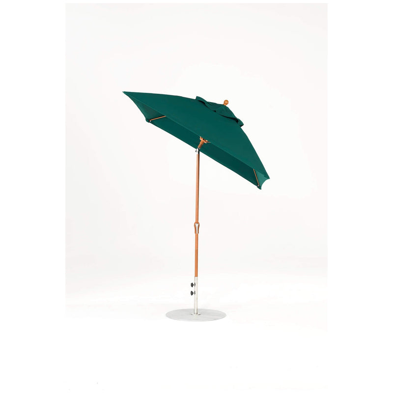 6.5 Ft Frankford Square Patio Umbrella- Crank Auto-Tilt- Wood Grain Frame