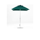 6.5 Ft Square Frankford Outdoor Patio Umbrella- Crank Lift- Matte Silver Frame