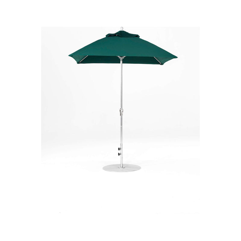 6.5 Ft Square Frankford Outdoor Patio Umbrella- Crank Lift- Matte Silver Frame