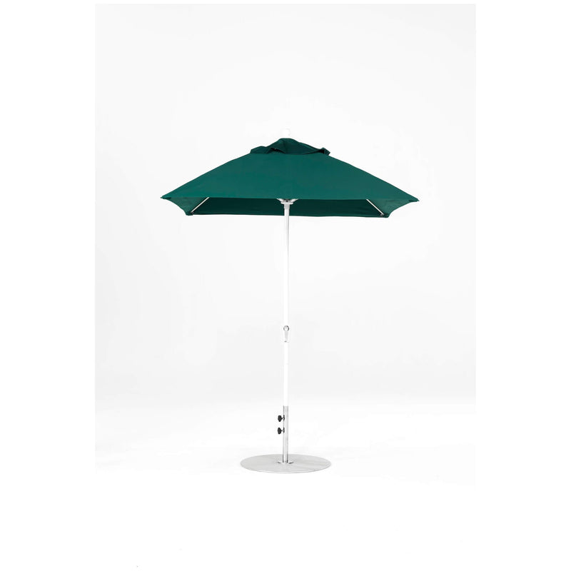 6.5 Ft Square Frankford Patio Umbrella- Crank Lift- Matte White Frame