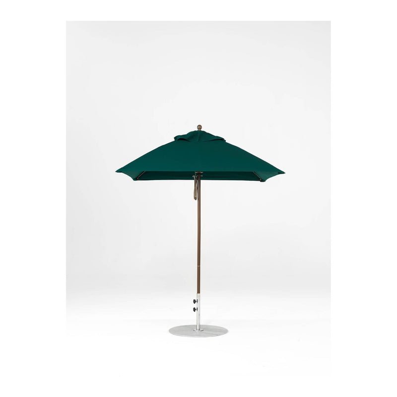 6.5 Ft Square Frankford Patio Umbrella- Pulley Lift- Matte Bronze Frame