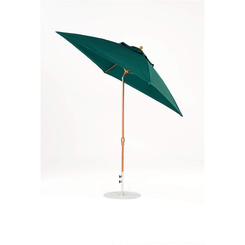 7.5 Ft Frankford Square Patio Umbrella- Crank Auto-Tilt- Wood Grain Frame
