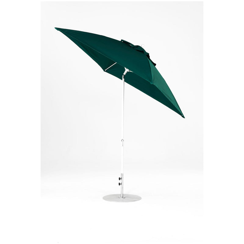 7.5 Ft Frankford Square Patio Umbrella- Crank Auto-Tilt- Matte White Frame