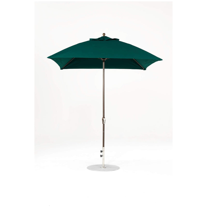 7.5 Ft Square Frankford Patio Umbrella- Crank Lift- Matte Bronze Frame