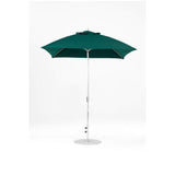 7.5 Ft Square Frankford Patio Umbrella- Crank Lift- Polished Silver Anodized Frame