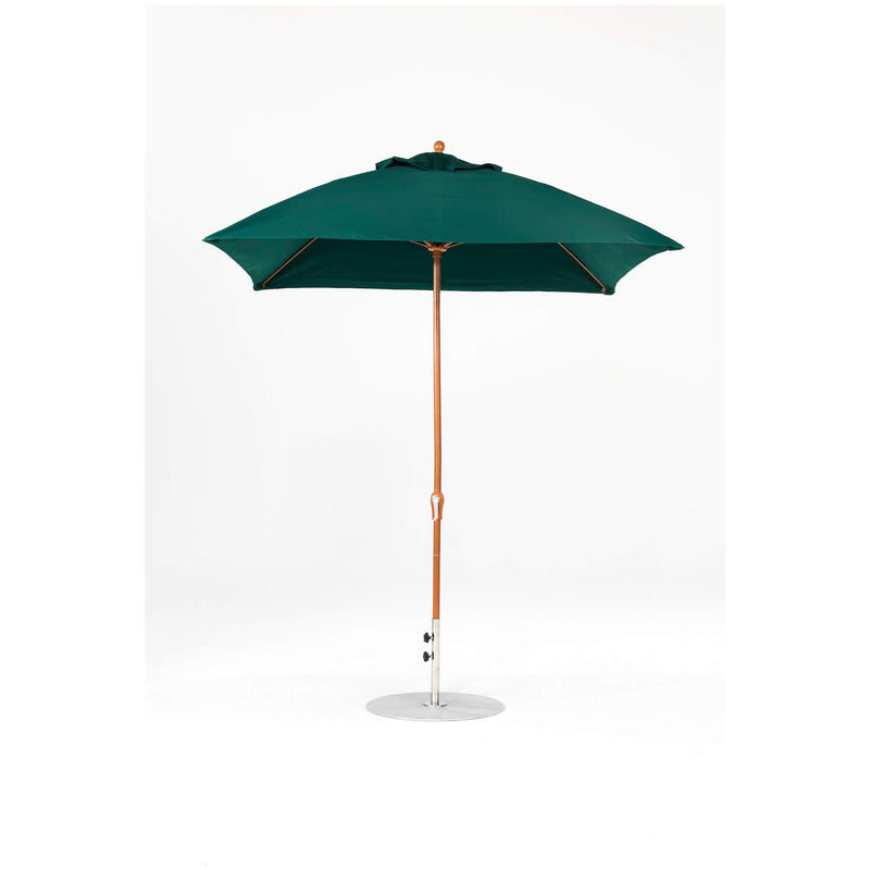 7.5 Ft Square Frankford Patio Umbrella- Crank Lift- Wood Grain Frame