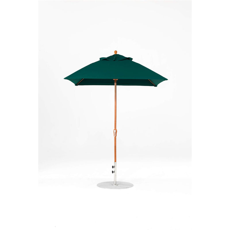 6.5 Ft Square Frankford Patio Umbrella- Crank Lift- Wood Grain Frame