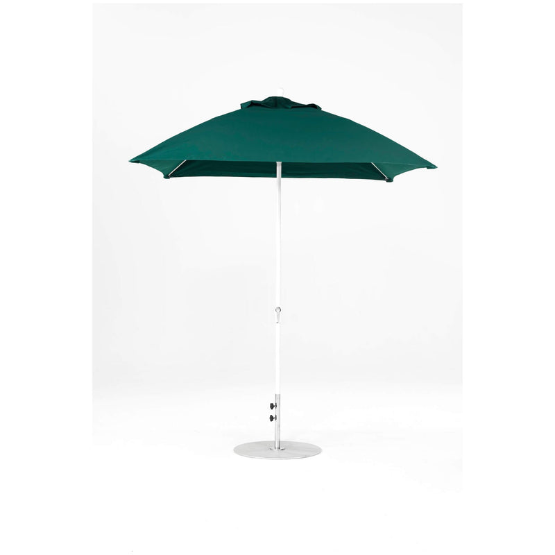 7.5 Ft Square Frankford Patio Umbrella- Crank Lift- Matte White Frame