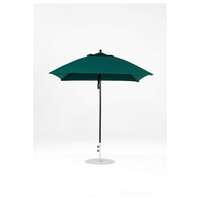 7.5 Ft Square Frankford Patio Umbrella- Pulley Lift- Matte Black Frame