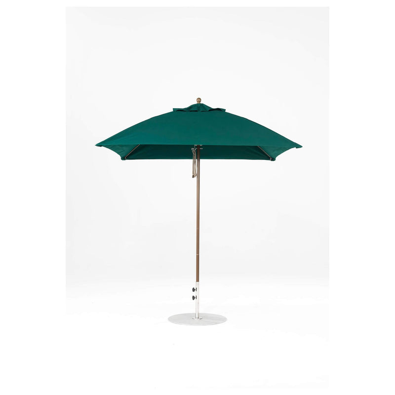7.5 Ft Square Frankford Patio Umbrella- Pulley Lift- Matte Bronze Frame