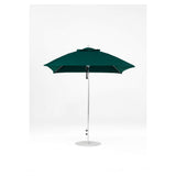 7.5 Ft Square Frankford Patio Umbrella- Pulley Lift- Polished Silver Anodized Frame