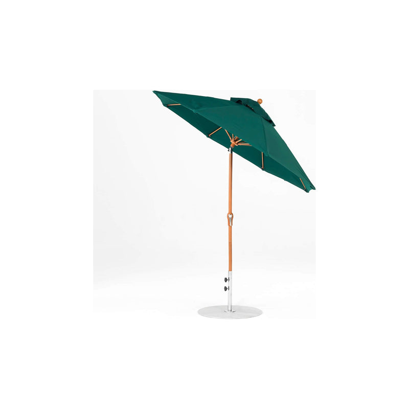 7.5 Ft Octagonal Frankford Patio Umbrella- Crank Auto-Tilt- Wood Grain Frame