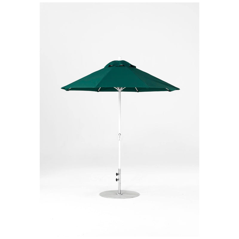 7.5 Ft Octagonal Frankford Patio Umbrella- Crank Lift- Matte White Frame