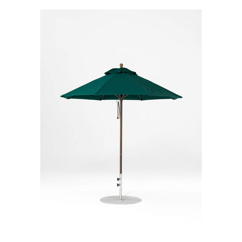 7.5 Ft Octagonal Frankford Patio Umbrella- Pulley Lift- Matte Bronze Frame