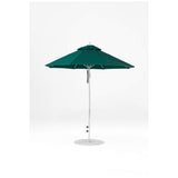 9 Ft Octagonal Frankford Patio Umbrella- Pulley Lift- Polished Silver Anodized Frame