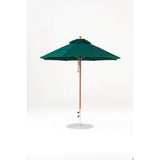 7.5 Ft Octagonal Frankford Patio Umbrella- Pulley Lift- Wood Grain Frame