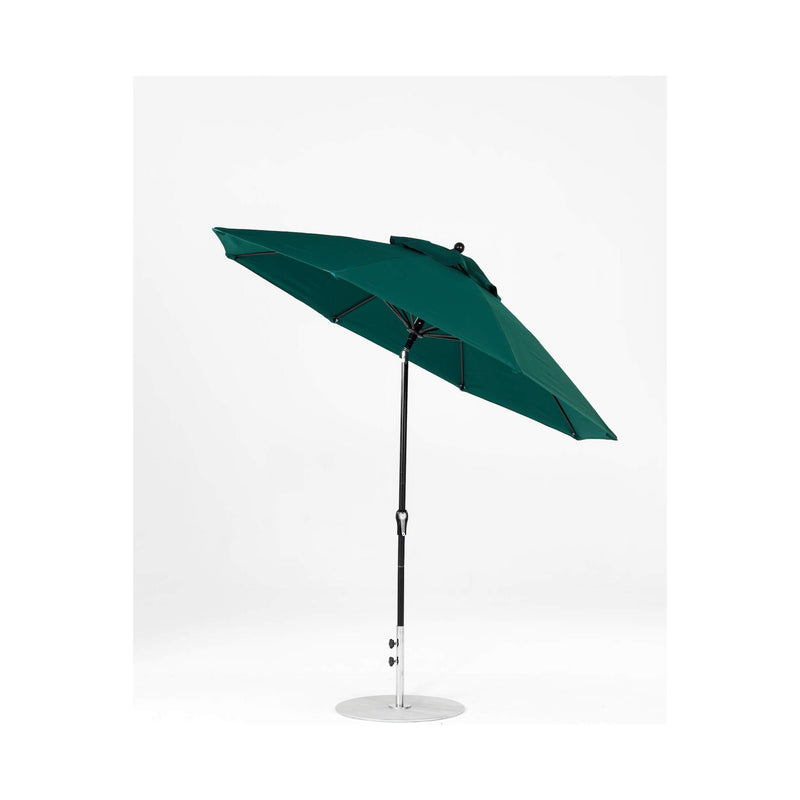 9 Ft Octagonal Frankford Patio Umbrella- Crank Auto-Tilt- Matte Black Frame