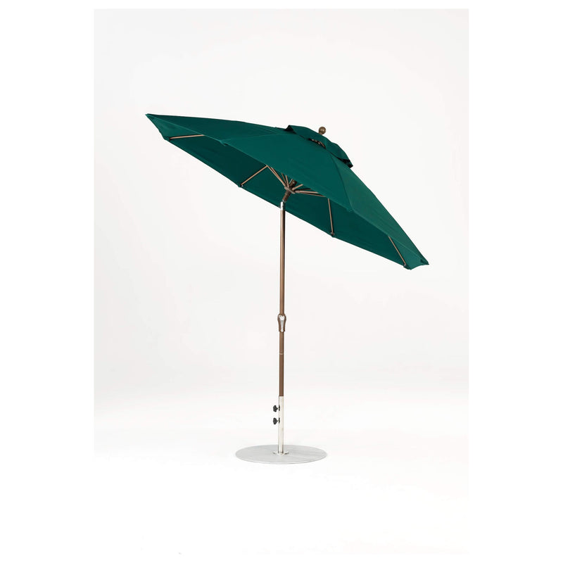9 Ft Octagonal Frankford Patio Umbrella- Crank Auto-Tilt- Matte Bronze Frame