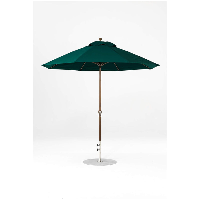 9 Ft Octagonal Frankford Patio Umbrella- Crank Lift- Matte Bronze Frame