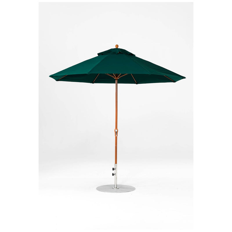 9 Ft Octagonal Frankford Patio Umbrella- Crank Lift- Wood Grain Frame