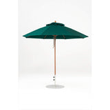 9 Ft Octagonal Frankford Patio Umbrella- Pulley Lift- Wood Grain Frame