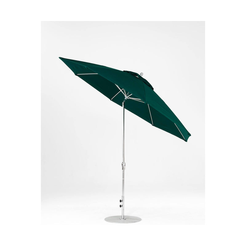 11 Ft Octagonal Frankford Patio Umbrella- Crank Auto-Tilt- Matte Silver Frame
