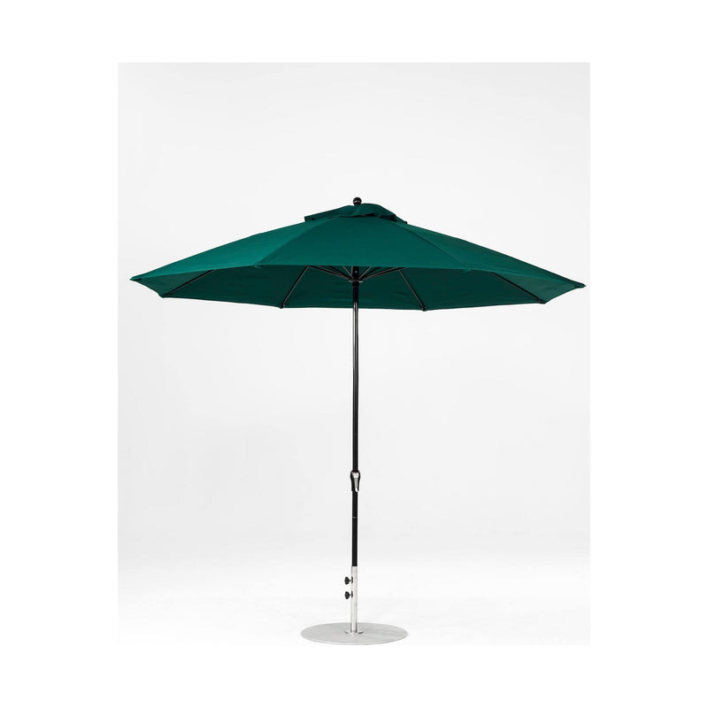 11 Ft Octagonal Frankford Patio Umbrella- Crank Lift- Matte Black Frame