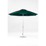 11 Ft Octagonal Frankford Patio Umbrella- Crank Lift- Polished Silver Anodized Frame