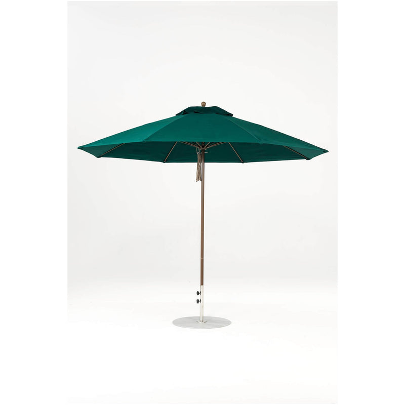 11 Ft Octagonal Frankford Patio Umbrella- Pulley Lift- Matte Bronze Frame