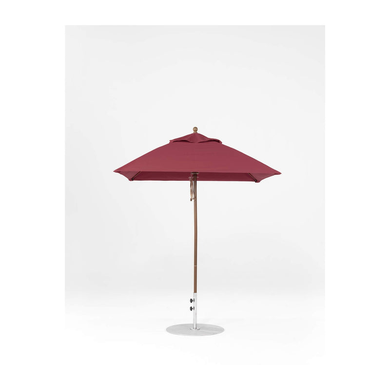 6.5 Ft Square Frankford Patio Umbrella- Pulley Lift- Matte Bronze Frame