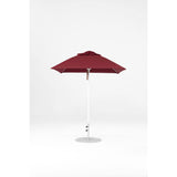 6.5 Ft Square Frankford Patio Umbrella- Pulley Lift- Matte White Frame