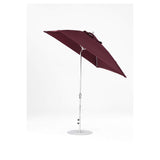 7.5 Ft Frankford Square Patio Umbrella- Crank Auto-Tilt- Polished Silver Anodized Frame