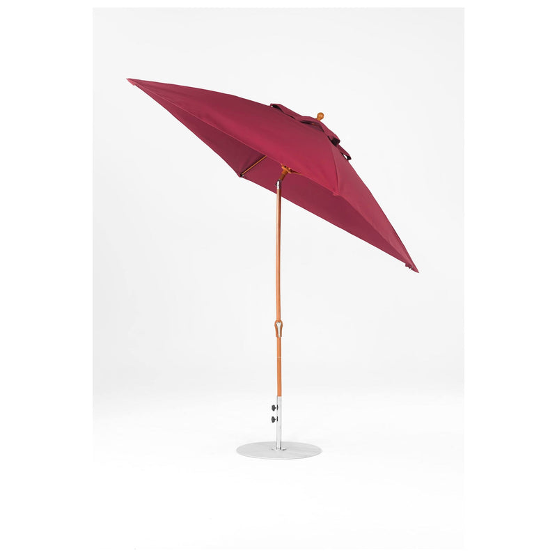 7.5 Ft Frankford Square Patio Umbrella- Crank Auto-Tilt- Wood Grain Frame