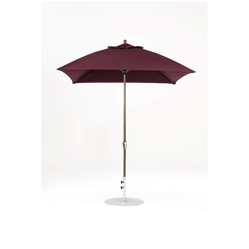 7.5 Ft Square Frankford Patio Umbrella- Crank Lift- Matte Bronze Frame