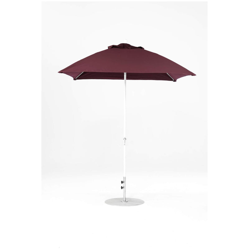 7.5 Ft Square Frankford Patio Umbrella- Crank Lift- Matte White Frame