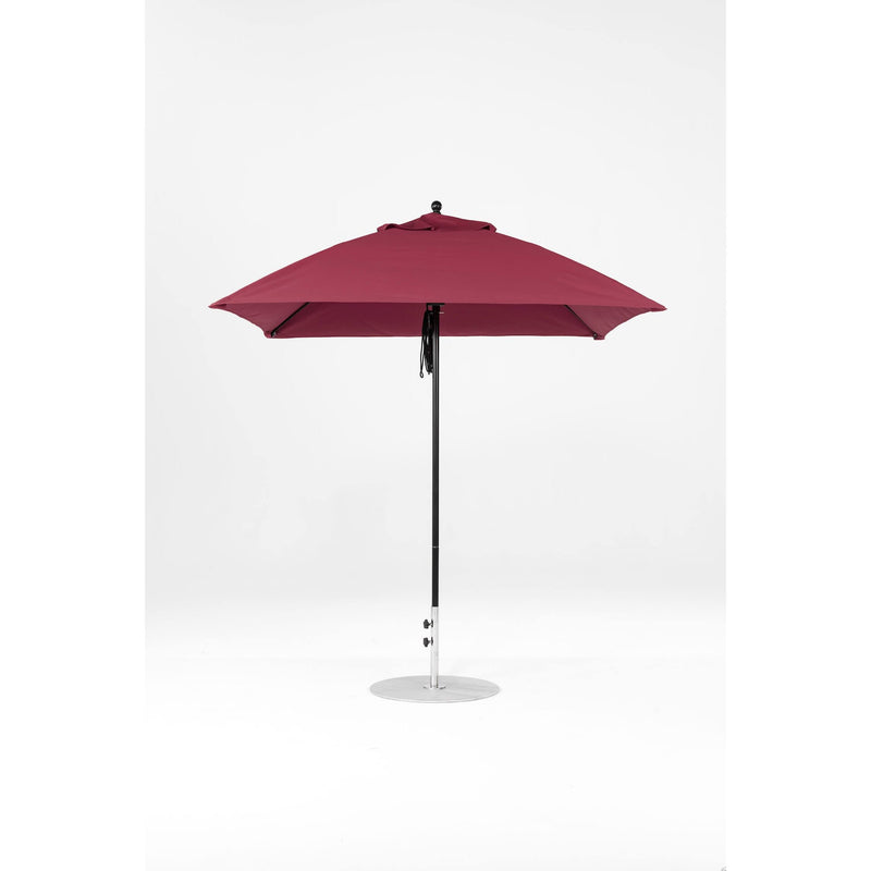 7.5 Ft Square Frankford Patio Umbrella- Pulley Lift- Matte Black Frame