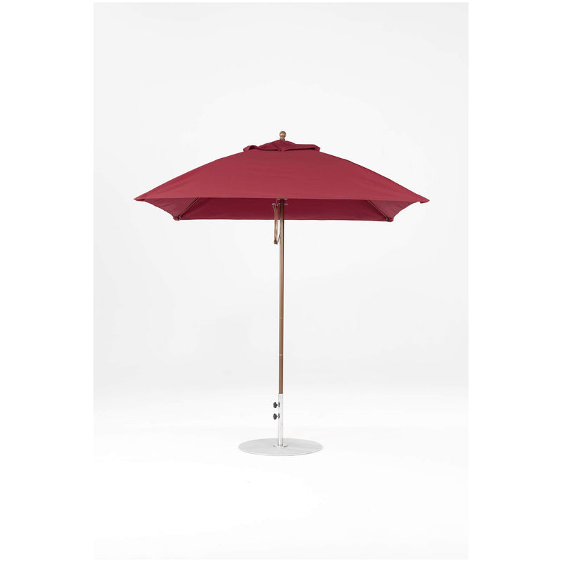 7.5 Ft Square Frankford Patio Umbrella- Pulley Lift- Matte Bronze Frame
