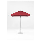 7.5 Ft Square Frankford Patio Umbrella- Pulley Lift- Polished Silver Anodized Frame