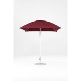 7.5 Ft Square Frankford Patio Umbrella- Pulley Lift- Matte White Frame