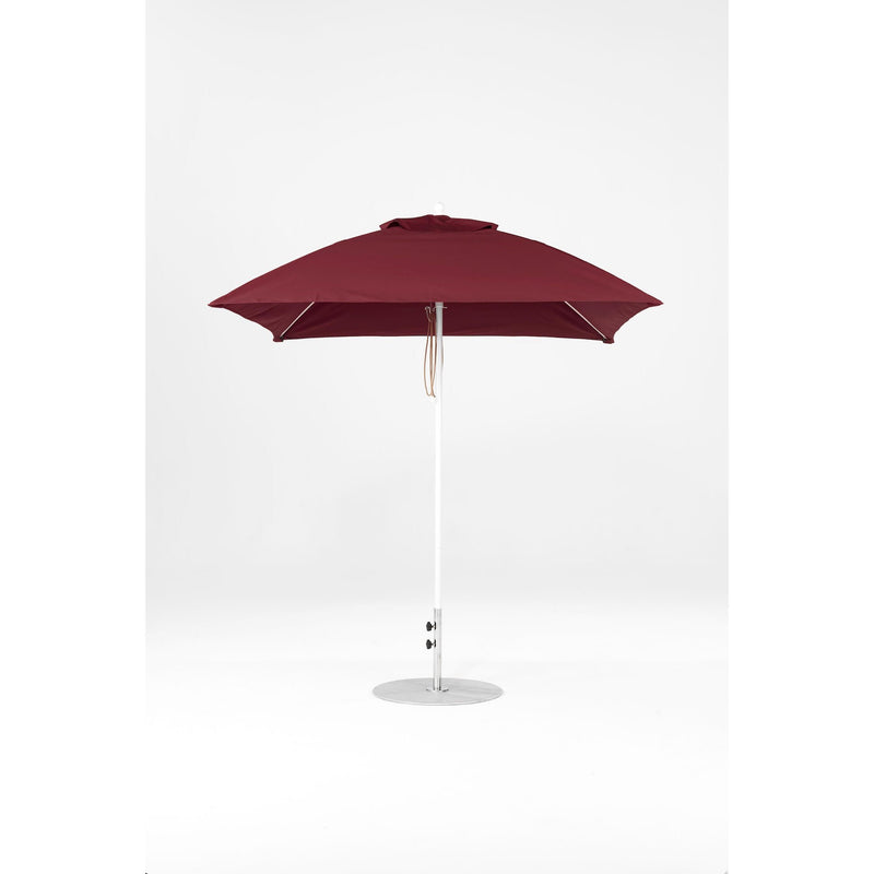 7.5 Ft Square Frankford Patio Umbrella- Pulley Lift- Matte White Frame